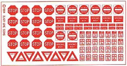 Blair Line 103 HO Scale Red & White Regulatory Signs #2