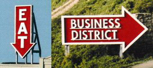 Blair Line 1532 N Eat & Business Laser-cut Rooftop Billboard Sign