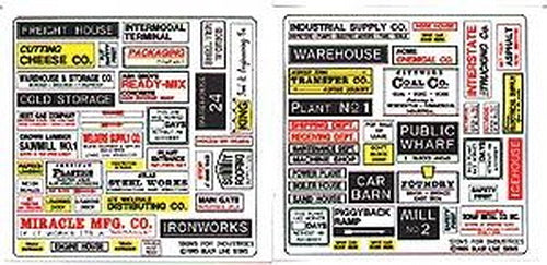 Blair Line 155 HO Industry & Manufacturing Signs Sheet (Pack of 2)