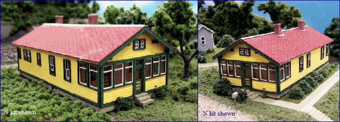 Blair Line 094 N Santa Fe 6 Room Section House Laser-Cut Building Kit