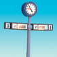 Brawa 5290 HO Illuminated Clock Platform with Train Direction Signs