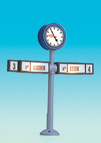 Brawa 5290 HO Illuminated Clock Platform with Train Direction Signs