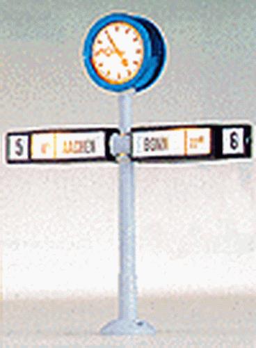 Brawa 5290 HO Illuminated Clock Platform with Train Direction Signs
