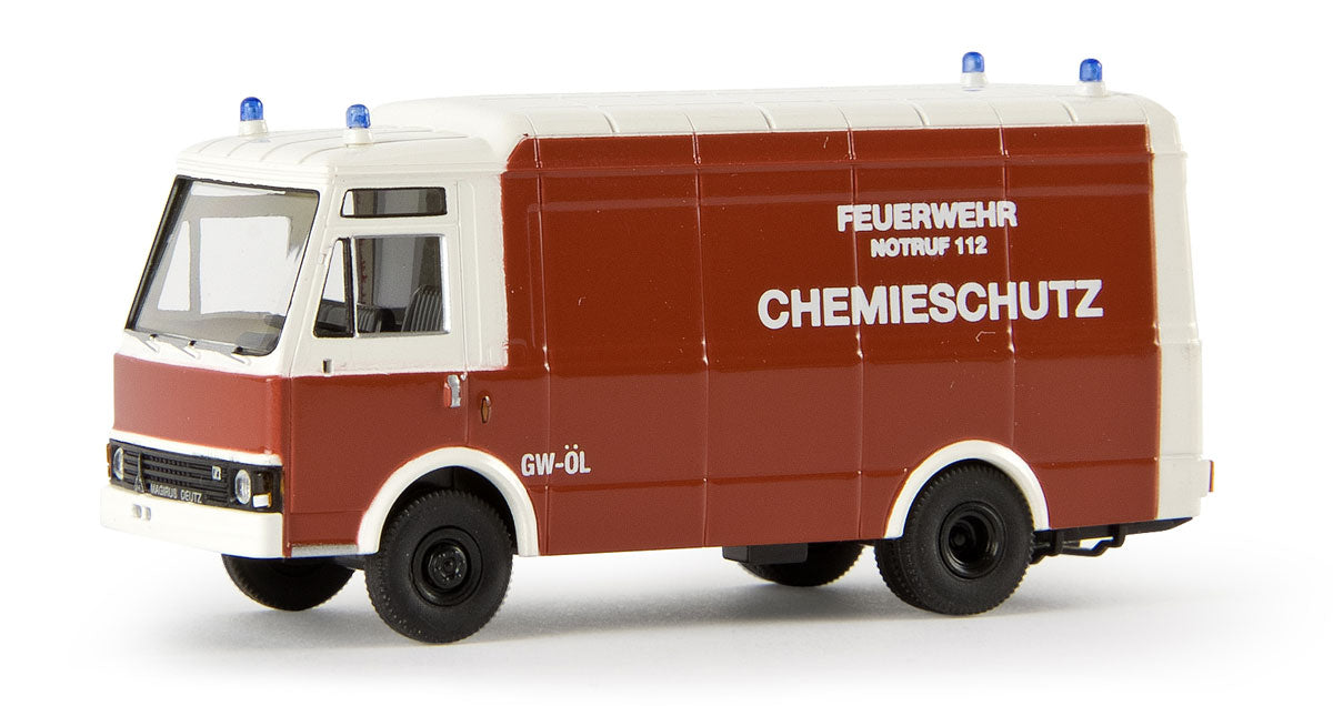 Brekina Automodelle 34516 1:87 Magirus-Deutz 90 D 6 Delivery Van - Fire Dept
