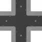 Busch 1104 4-Way Intersection Crossing w/Sidewalks