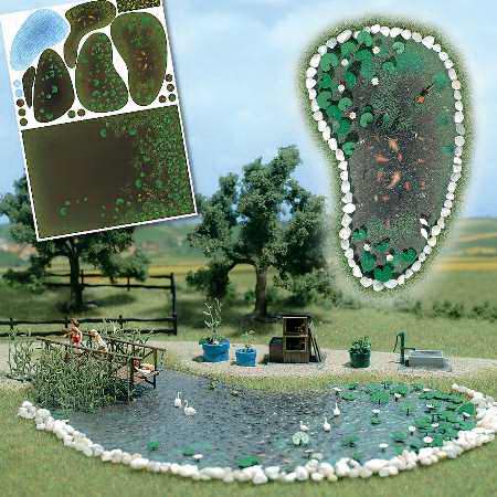 Busch 1210 HO Garden Pond Set