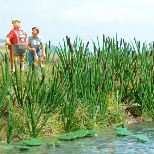 Busch 1256 HO Cattails/Bulrush Plants Kit (Pack of 120)