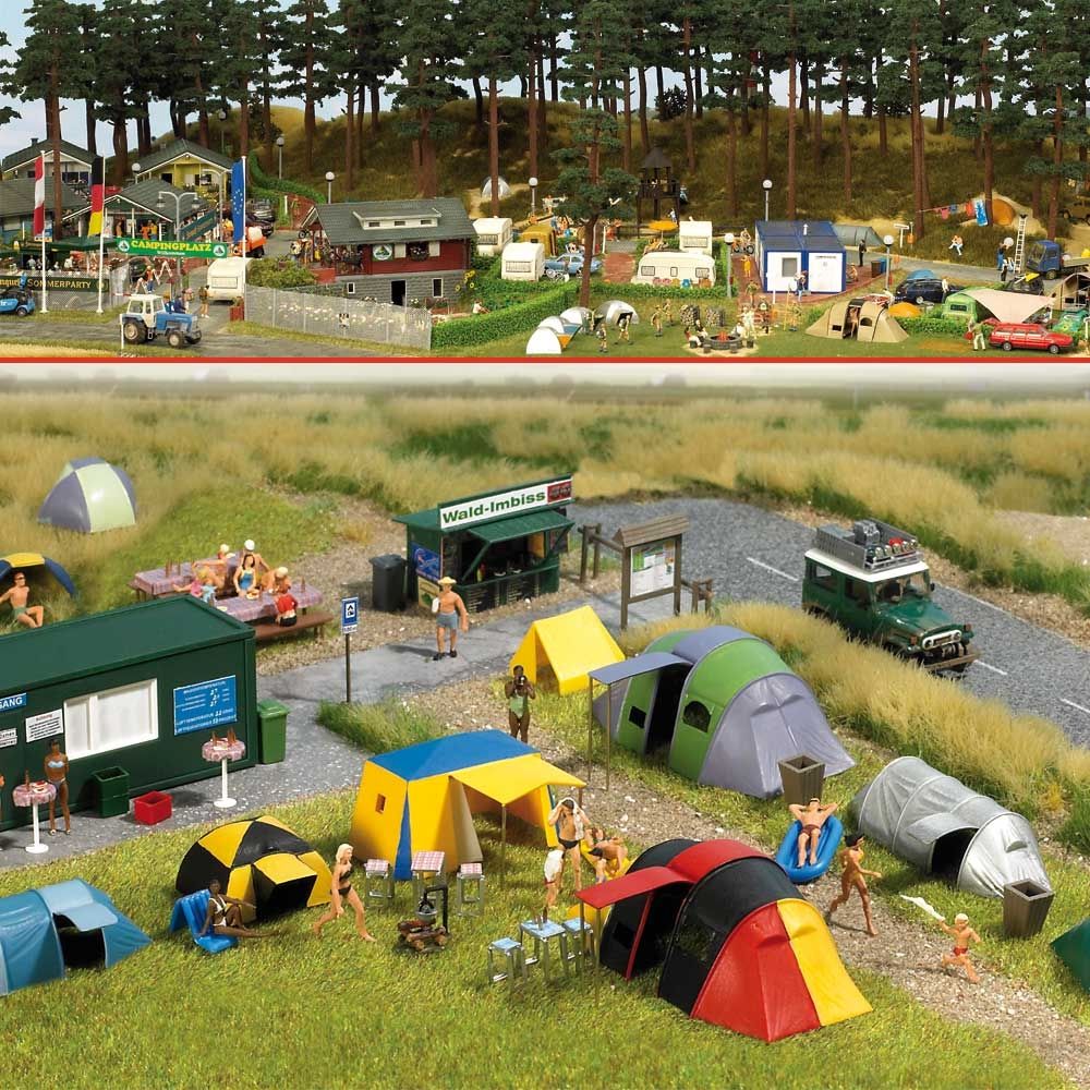 Busch 6044 HO Campground Scene Kit