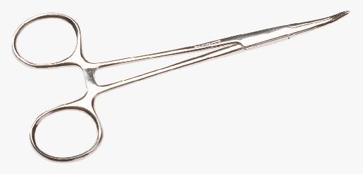 Cir-Kit Concepts 1046 5" Locking forceps curved