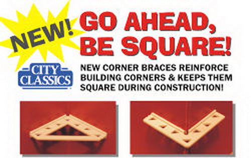 City Classics 209 HO Scale 90 Degree Corner Braces (Pack of 16)