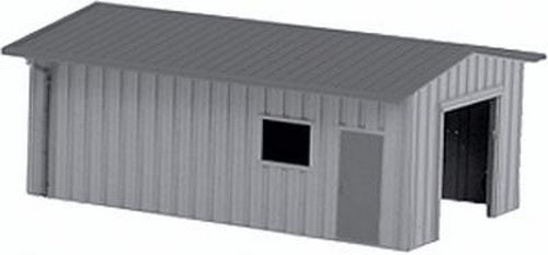 Deluxe Innovations 351 N Gray Armco Ready-To-Place Workshop Assemble Building