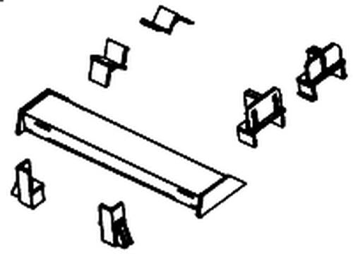 Details West 1015 HO Container End Fixed Restraint Curbs for 60' & 89' Flats