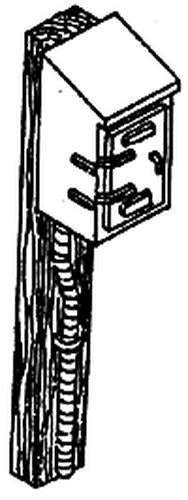 Details West 912 HO Scale Telephone Box With Wood Post White Metal