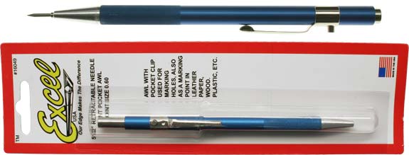 Excel 16049 Blue .060" Retractable Weeding Pen with Replaceable Tip