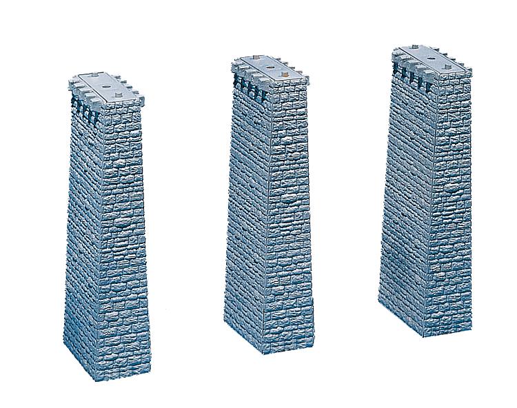 Faller 120479 HO Cut Stone Viaduct Piers (Box of 3)