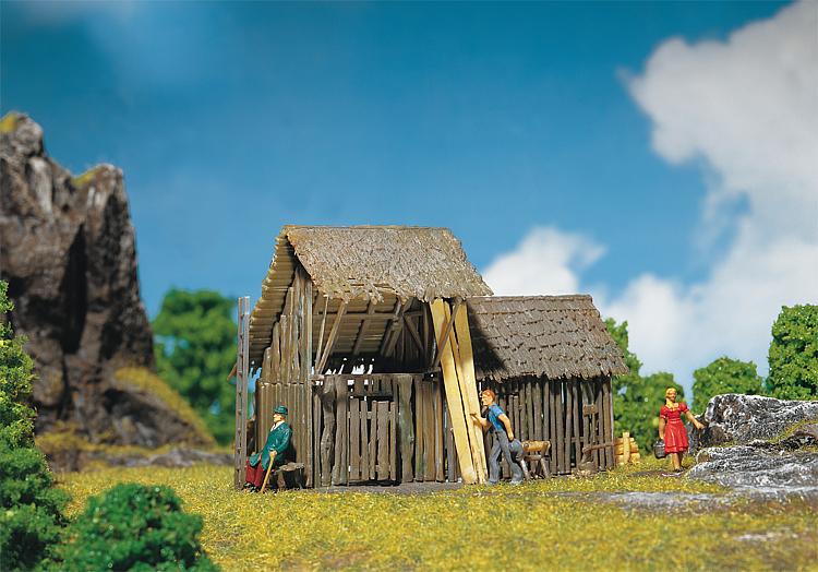 Faller 130294 HO Log Barn.