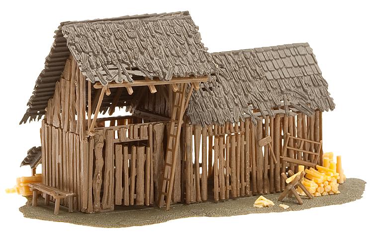 Faller 130294 HO Log Barn.
