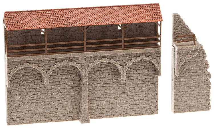 Faller 130404 HO Scale Old-Town Wall Sections Model Building Kit