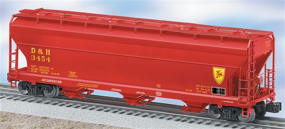 Lionel 6-27115 O Gauge Delaware & Hudson 3-Bay ACF Hopper #3454