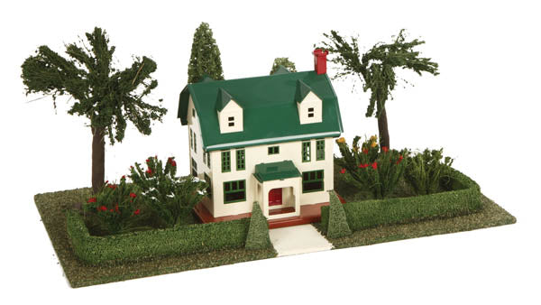 MTH 11-90074 Lionel #912 Tinplate Ivory & Peacock Suburban Home & Plot