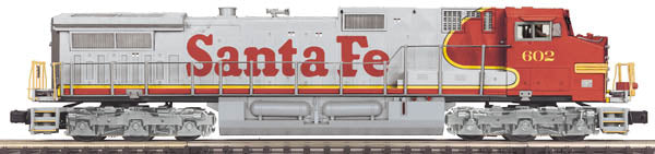 MTH 20-20119-1 Santa Fe Dash-9 Diesel Engine w/PS 3.0 #602 (Hi-Rail Wheels)