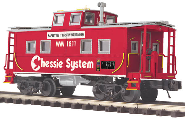 MTH 20-91354 O Gauge Chessie Steel Caboose-Center Cupola #1811