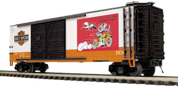 MTH 20-93544 O Gauge Harley Davidson 50' Double Door Box Car #1930