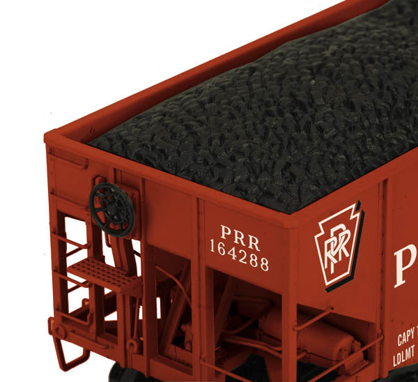 MTH 20-97293 O Gauge Pennsylvania 2-Bay Fish Belly Hopper #164285 w/Coal Load