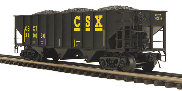 MTH 20-97738 O CSX 70-ton 3-Bay Hopper w/ Coal Load #311725