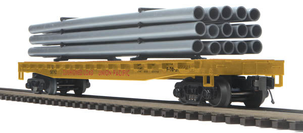 MTH 20-98843 O UP Flatcar w/Pipe Load