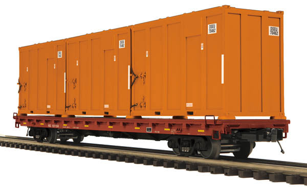 MTH 20-98885 O Scale NS 60' Flatcar w/Trash Containers