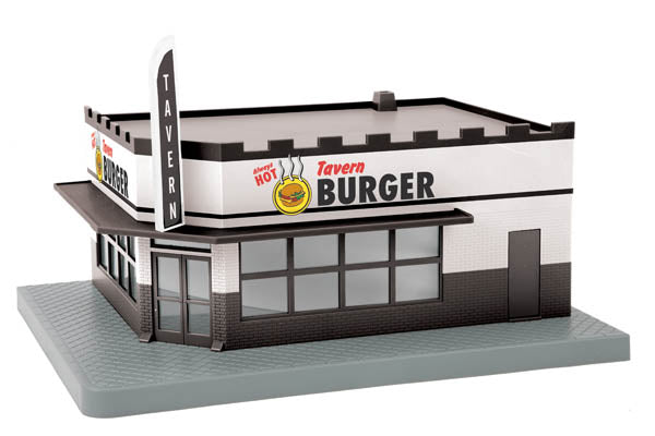 MTH 30-90392 O Gauge Tavern Burger Single Story Corner Store