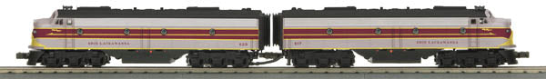 MTH 30-20073-1 Erie Lackawanna E8 A/A Diesel Engine w/PS 3.0 #814/809
