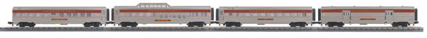MTH 30-67596 O Pennsylvania RailKing 60' Streamlined Passenger Set (Set of 4)
