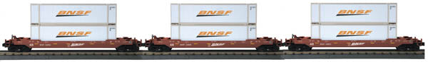 MTH 30-7054 O BNSF 3-Car HuskyStack