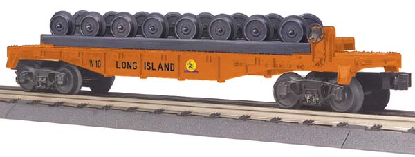 MTH 30-76458 Long Island Flat Car #W10 with Wheel Set