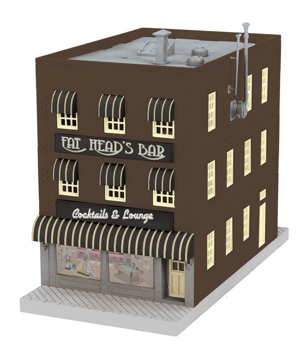 MTH 30-90439 O Fat Heads Bar 3-Story City Building w/Fire Escape