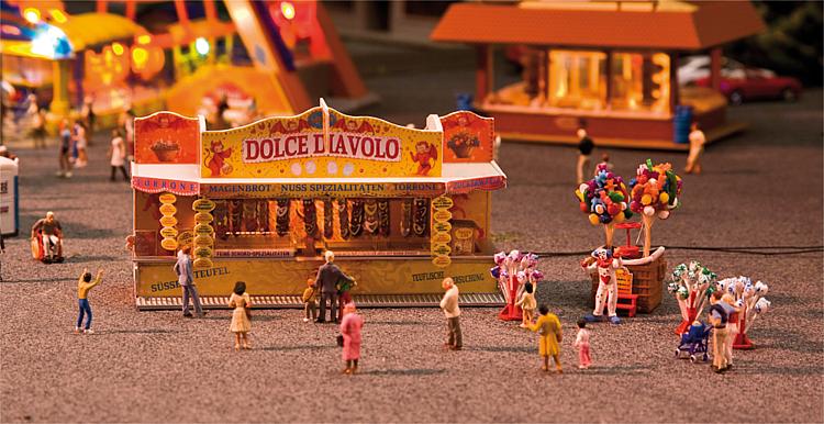 Faller 140353 HO 2-Fairground Booths Candy & Balloon Kit