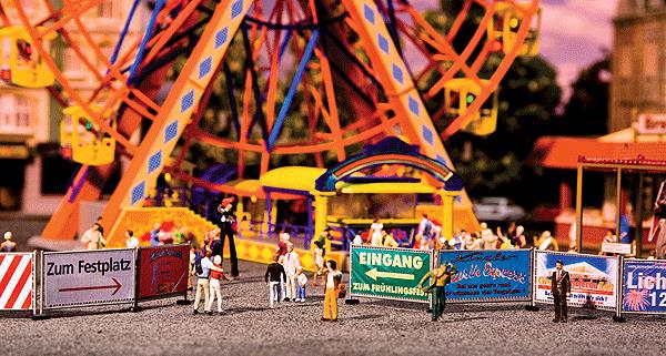 Faller 140358 HO Fairground Barrier & Signs Carnival Kit