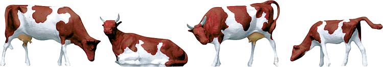 Faller 154004 HO Cows Brown-Spotted