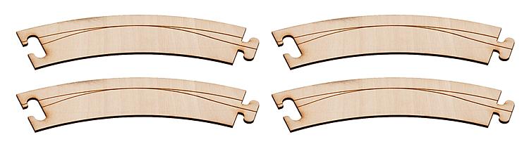 Faller 161920 HO Laser-Street Street Curve 45° R=268 Lasercut (Box of 4)