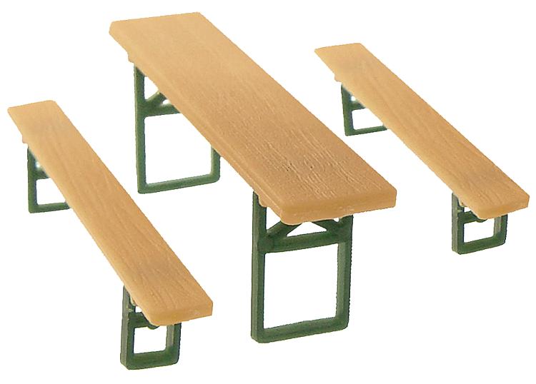 Faller 180444 HO 40 Beer benches and 20 Tables