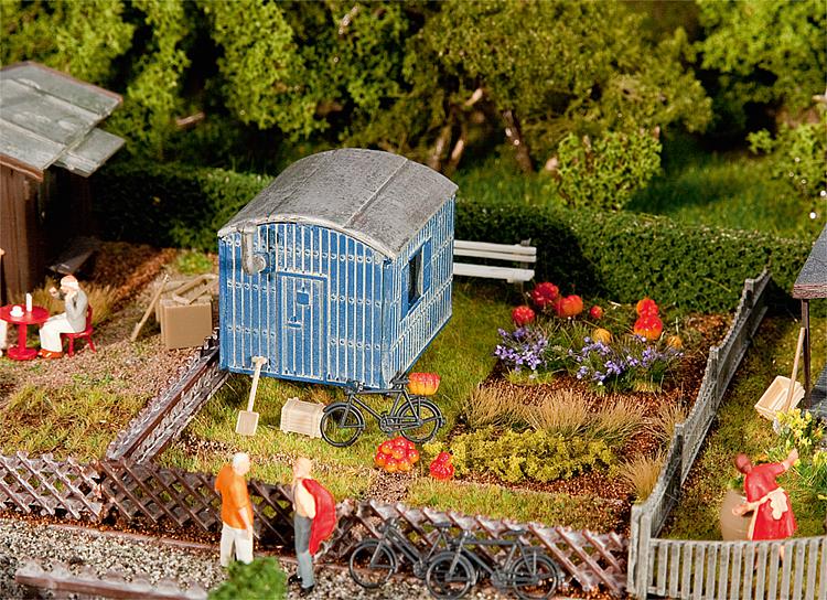 Faller 180490 HO Garden w/Contractor's Trailer Kit