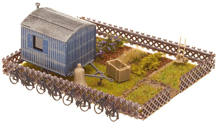 Faller 180490 HO Garden w/Contractor's Trailer Kit