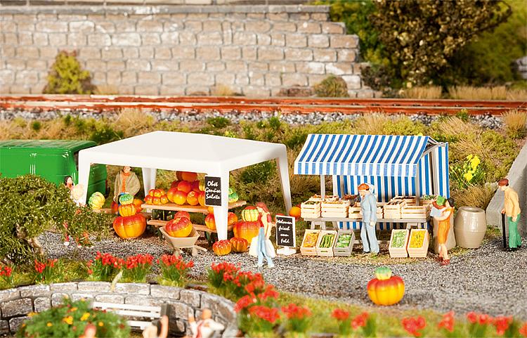 Faller 180613 HO Vegetable/Pumpkin Stands Kit