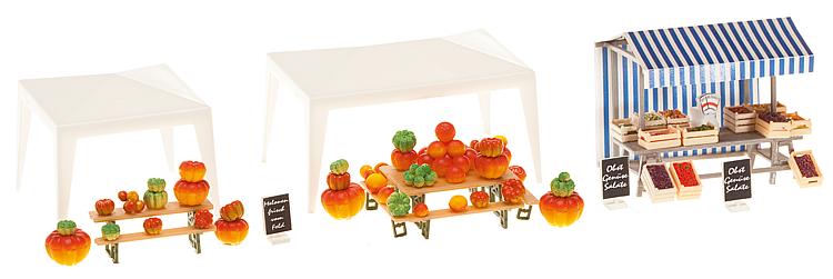 Faller 180613 HO Vegetable/Pumpkin Stands Kit