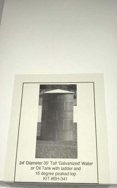 BH Models BH-341 HO 24' x 35' Galvanized Water/Oil Tank w/Ladder & Peaked Top