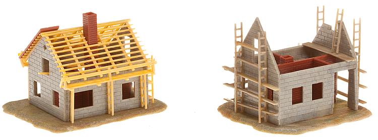 Faller 232223 N Homes Under Construction Building Kit (Pack of 2)