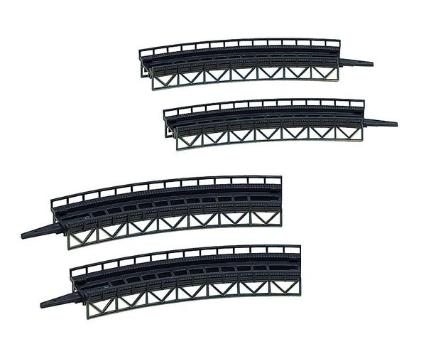 Faller 2905 Z 22 cm & 19.5 cm Radius Curved Steel Bridge Sections