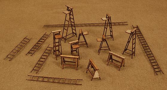GCLaser 11101 HO Scale Ladders 22/ Plywood Laser Cut Kit